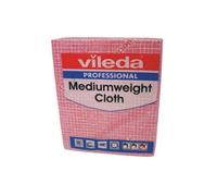 Vileda Medium Weight Cloth Red (10 Pack) 106400
