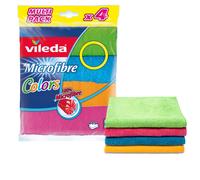 Vileda Microfibre Cleaning Cloths 4-Pack 30x30 Absorbent Streak Free All Purpose