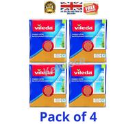 Vileda Microfibre Cloth Window & Glass Cleaning Microfiber Streak. Pack of 4