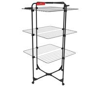 Vileda Mixer 3 Ultimate Clothes Airer (Black Edition) 30m of drying space Flexible Easy to move and transport Pivoting wheels Extra hanging space for