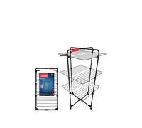 Vileda Mixer 3 Ultimate Clothes Airer (Black Edition) 30m of drying space Flexible Easy to move and transport Pivoting wheels Extra hanging space for socks & small items