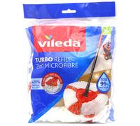 Vileda 2 in 1 Microfibre Turbo Mop Head Pack of 2