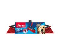 Vileda 159821 Multi Rubber Broom, Suitable for Animal Hair, red/Black