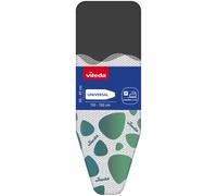Vileda Park and Go Ironing Board Cover with Heat Resistant Parking Zone - Universal Size 30-45cm wide by 110-130cm long - Mint Grey