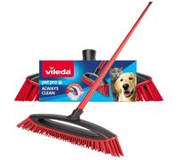 Vileda Pet Pro Always Clean Broom - Rubber broom perfect for removing pet hair, Attracts and collects dirt and pet hair, Safe and effective for all floors, Easy to clean