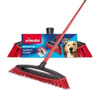 Vileda Pet Pro Always Clean Rubber Broom for Pet Hair Removal on Floors & Carpet
