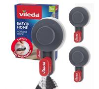 Vileda pos-37086 Adhesive Hooks, Plastic, Dark Grey, red