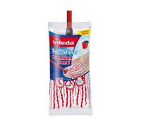 Vileda Premium Microfibers 2 in 1 Refill for Mop, Universal Head with Microfibers and Polyamide, Red and White - 1 Unit