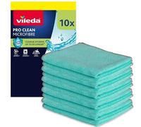 Vileda Pro Clean Microfibre Cleaning Cloths with Active Enzyme - 10 Pack, Superior Cleaning Power, Machine Washable