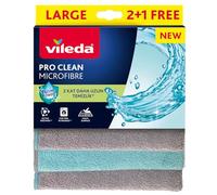 Vileda Pro Clean Microfibre Cloths Pack of 3