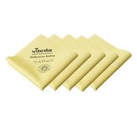 Vileda Professional 5x PURmicro Active microfibre cleaning cloth yellow | reusable and streak-free | colour-coded | 35×38 cm | machine washable | ideal for hygiene-compliant businesses