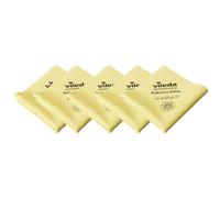 Vileda Professional PURmicro Active Cloths,Yellow 5-Pack, High-Performance Microfibre with PUR Coating for Fast,Streak-Free,High-Absorption Cleaning on Glass,Stainless Steel & Smooth Surfaces(38x35cm)