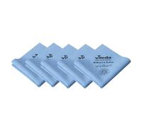 Vileda Professional Microfibre Cleaning Cloths, PURmicro Active, Glass Cloths, Streak-Free Multipurpose Polishing Cloths, Pack of 5, 38x35cm, Blue