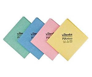Vileda Professional,Microfibre cloth PVA Micro,Red,5 pcs,Streak-Free
