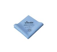Vileda Professional Microfibre Cleaning Cloths, PURmicro Active, Glass Cloths, Streak-Free Multipurpose Polishing Cloths, Pack of 5, 38x35cm, Blue
