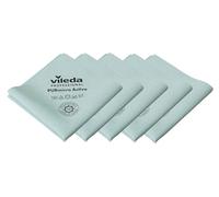 Vileda Professional PURmicro Active Cloths,Green 5-Pack - High-Performance Microfibre with PUR Coating for Fast,Streak-Free,High-Absorption Cleaning on Glass,Stainless Steel & Smooth Surfaces(38x35cm)