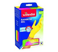 Vileda Rainbow Multi-Purpose Rainbow Gloves, Nitrile, Multi-Coloured, 80 Pieces, M/L