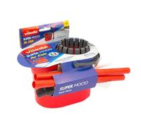 Vileda Red Mop and Bucket Set for Kids, Imitative Toy for Little Helpers, Encourages Imaginative Play, Original Toy Version including Bucket, Wringer and Mop, Suitable for Ages 3+