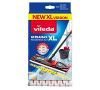 Vileda UltraMax XL Mop Refill, 1 Pack, Large Cleaning Area, Quick Cleaning, for Hard Floors, Removes Over 99% of Bacteria with Clear Water, Microfibre 2in1