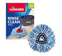 Vileda RinseClean Mop Head Replacement, Refill for the Vileda RinseClean, Authentic Vileda mop head, Doesn’t fit other Vileda Spin Mops, Microfibre mop head, Blue/White