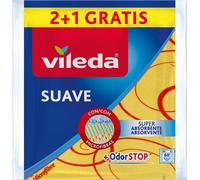 Vileda Set of 2 Soft 30% Microfibre Cloths + 1 Free, 3 Units String