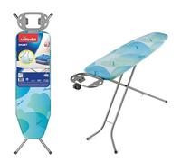 Vileda Smart Ironing Board | Compact & Lightweight 114 × 34 cm Ironing Surface | Adjustable Height (from 75-91 cm) & Space-Efficient Foldable Frame | Cotton Cover for Smooth Gliding