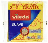 Vileda, Soft Cloth with 30% Microfiber - 2 units + 1 unit free, Pack of 4