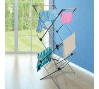 Vileda Sprint 3-Tier Clothes Airer, Indoor Clothes Drying Rack with 15 m Washing Line