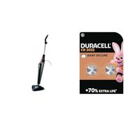 Vileda Steam Mop Plus, UK Version, Black, Efficient and Hygienic Cleaning for Floors & DURACELL 2032 Lithium Coin Batteries 3V (2 pack) - Up to 70% Extra Life - Baby Secure Technology