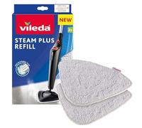 Vileda Steam Mop and 100 Degrees Celsius Hot Spray Mop Replacement Pads, Pack of 2, White