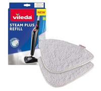Vileda Steam Mop and 100 Degrees Celsius Hot Spray Mop Replacement Pads, Pack of 2, White