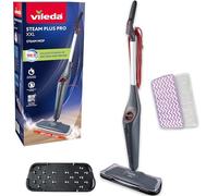 Vileda Steam Plus Pro XXL Steam Cleaner | Vileda Steam Mop with 4 steam settings, 2 x refills & storage tray | Sensitive Floor Cleaning Pad | Kills and Removes Viruses, Germs and Bacteria up to 99.9%