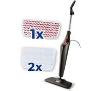 Vileda Steam Plus XXL Steam Cleaner, Hygienic Floor Cleaner with PowerPad and 2 Microfibre Covers, for Large Surfaces, Tiles, Laminate and Parquet, Heating Time: 15 Seconds, Eco Packaging