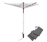 Vileda Sun-Lift 40m 4 Arm Compact Rotary Washing Line with Rotary Line Cover and Ground Socket