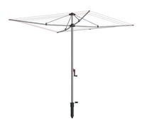 Vileda Supadry Hoist Rotary Washing Line, 60 m Outdoor Clothes Dryer | Holds up to 5 Wash Loads, Adjustable Height, Individual Line Tensioners, Includes Ground Socket, Rotates for Faster Drying
