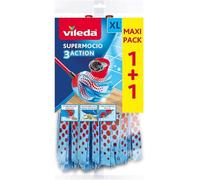 Vileda Supermocio 3 Action Mop Refill Double Pack Head Pack of 2