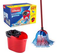 Vileda Supermocio 3Action Mop and Bucket Set, Mop for Cleaning Floors, Set of 1X