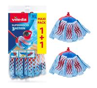 Vileda SuperMocio 3Action XL Mop Refill - Pack of 2 - Fits all SuperMocio Mops-