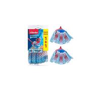 Vileda SuperMocio 3Action XL Mop Refill, Pack of 2 SuperMocio 3 Action Mop Head Replacements, Fits all SuperMocio Mops, Authentic Vileda Mop Head