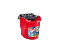 Vileda Supermocio Bucket And Torsion Wringer Red Mop Bucket Durable Plastic Easy Water Extraction For Home Cleaning