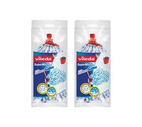 Vileda Supermocio Micro and Cotton Mop Refill, White, Pack of 2