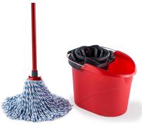 Vileda Supermocio Microfibre, Cotton Mop and Bucket Set, Mop for Cleaning Floors