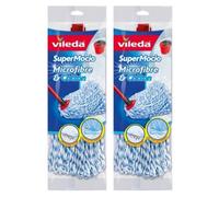 Vileda SuperMocio Microfibre & Cotton Mop Replacement Head Refill Pack Of 2