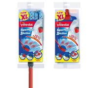 Vileda SuperMocio Microfibre Cotton Mop With Free Refill for Hard Floor Cleaning