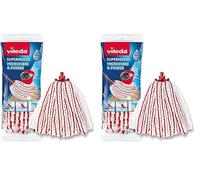 Vileda SuperMocio Microfibre Mop Refill Head, purple (Pack of 2)