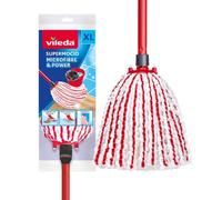 Vileda SuperMocio Microfiber and Power Mop System, Red / White