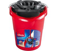 Vileda SuperMocio Mop Bucket and Torsion Wringer Red
