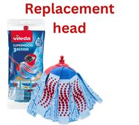 Vileda SuperMocio XL 3 Action Microfibre Mop Replacement Head Refill Twin Pack