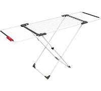 Vileda Extendable Clothes, Foldable Airer with Wheels, Aluminium Resin, White, 5.2 x 60.5 x 131.5 cm