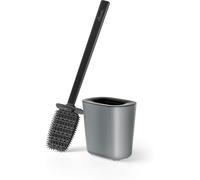 Vileda Toilet Brush with Container, Grey, Toilet Set with Edge Cleaner